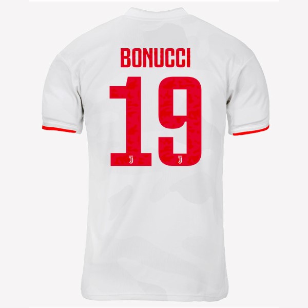 Trikot Juventus NO.19 Bonucci Auswarts 2019-20 Grau Weiß Fussballtrikots Günstig